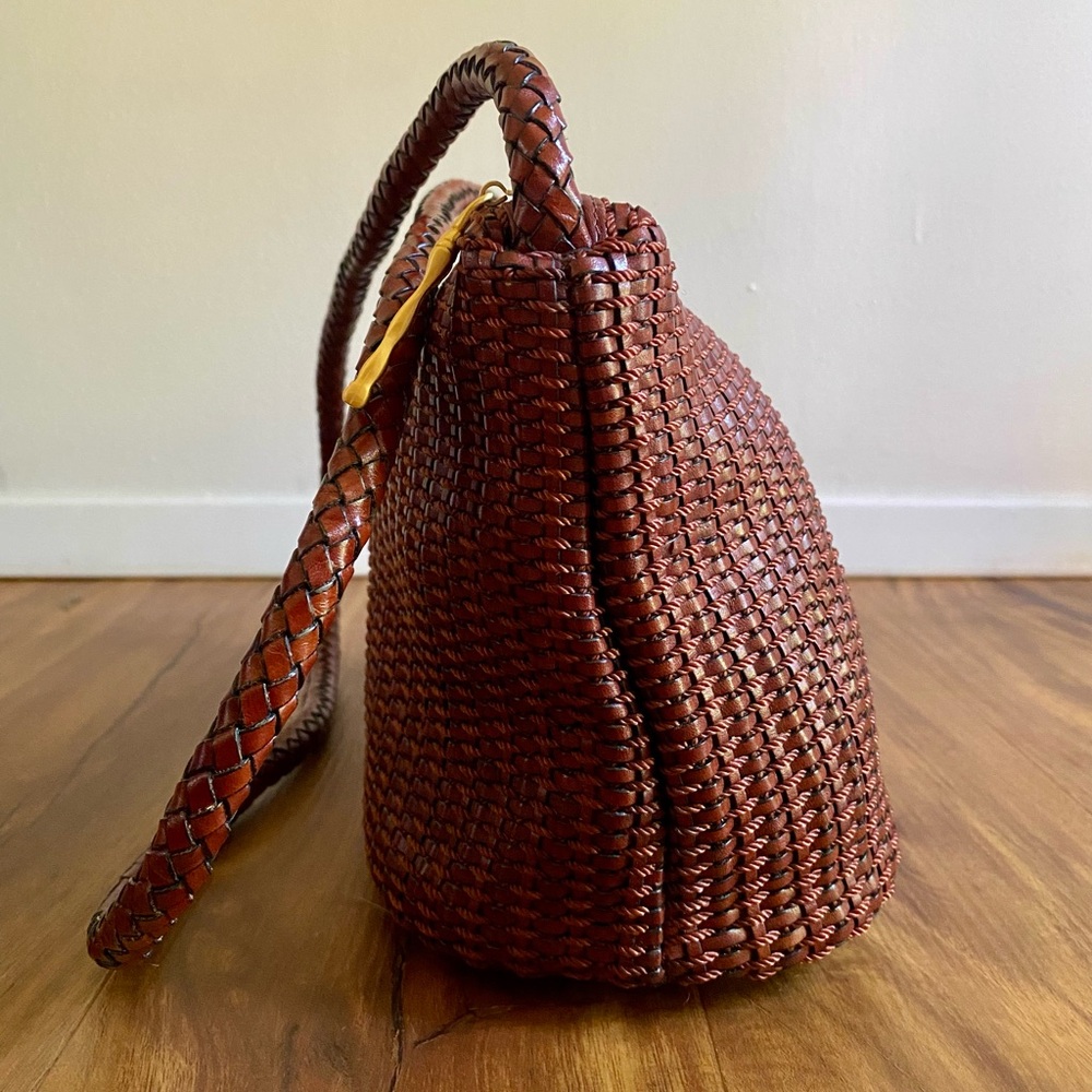 VTG Stone Mountain Leather Woven bag - Picture 4 of 16